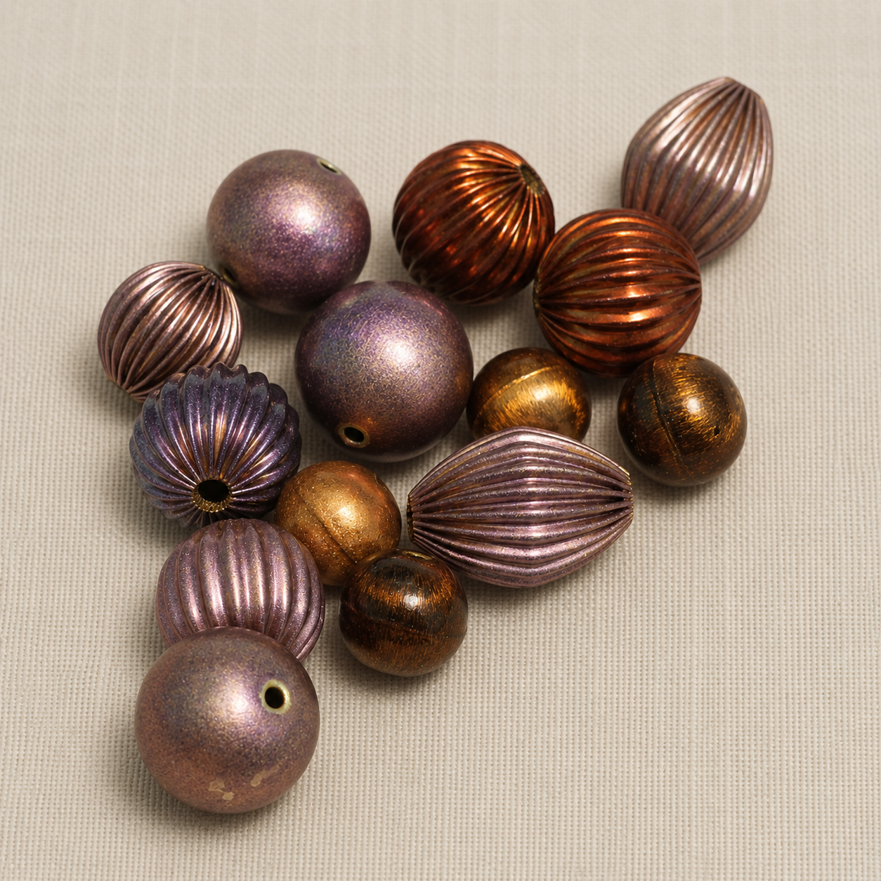 11-25 mm,Vintage Brass Beads, Assorted Shape And Sizes