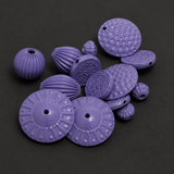 8-25 mm,Vintage Brass Beads Violet Color, Assorted Shape And Sizes