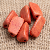 20 Pcs Red Synthetic Howlite Beads