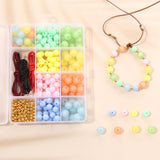 Opaque Acrylic Beads Day Bracelets Making Kits
