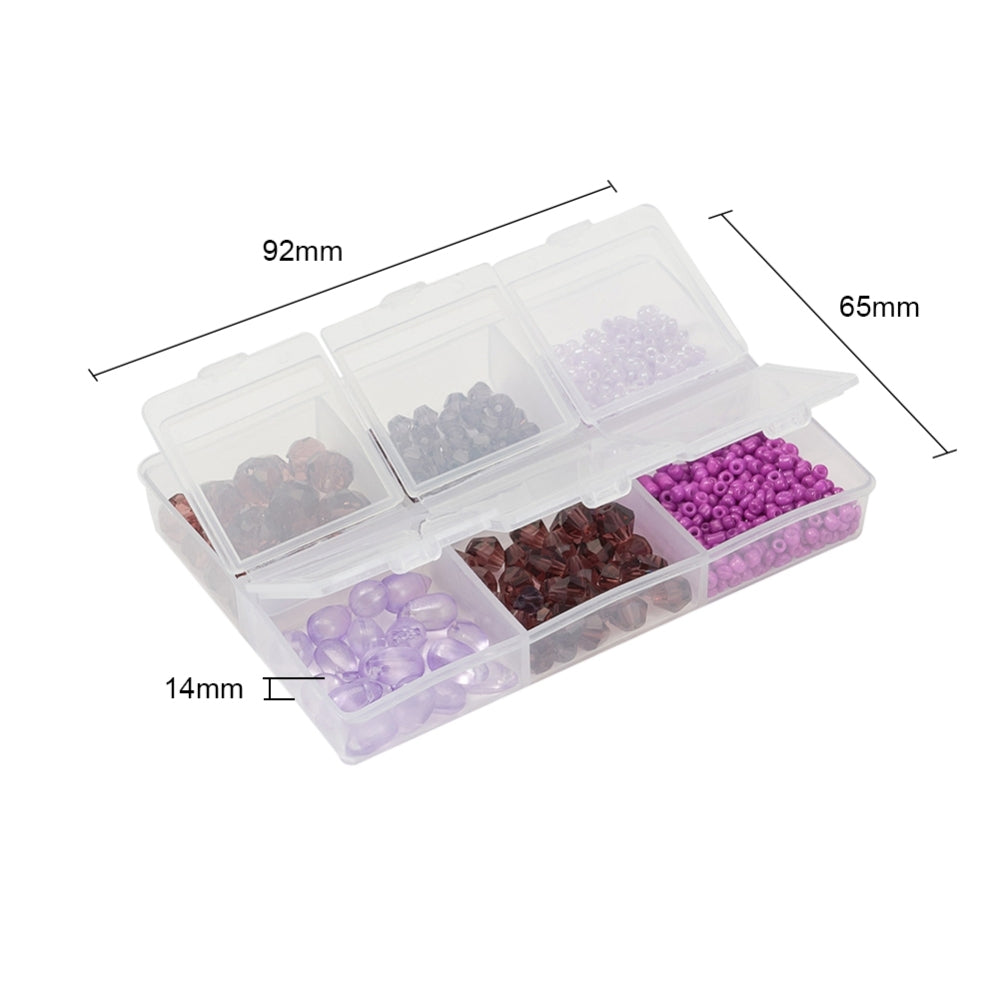 DIY Purple Series Jewelry Making Kit Glass Seed Round Imitation Austrian Crystal Beads