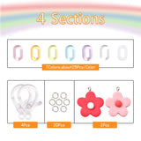 DIY Flower Pendant Necklace Making Kit, Resin Pendants, Acrylic Rings, Clasps, Jump Rings  221~258Pcs/box