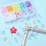 DIY Flower Pendant Necklace Making Kit, Resin Pendants, Acrylic Rings, Clasps, Jump Rings  221~258Pcs/box