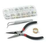 DIY Jewelry Making Finding Kit Lobster Claw Clasps Jump Rings Pliers Brass Rings