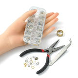 DIY Jewelry Making Finding Kit Lobster Claw Clasps Jump Rings Pliers Brass Rings