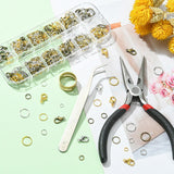DIY Jewelry Making Finding Kit Lobster Claw Clasps Jump Rings Pliers Brass Rings