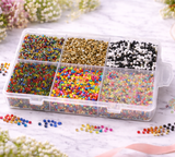 Mixcolor Glass Seed Beads DIY Kit for Jewellery Making, Beading, Embroidery and Art and Crafts