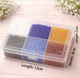 Glass Tyre and Seed Beads DIY Kit for Jewellery Making, Beading, Embroidery and Art and Crafts