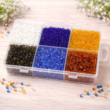 Glass Tyre and Seed Beads DIY Kit for Jewellery Making, Beading, Embroidery and Art and Crafts