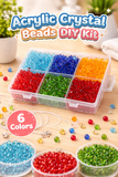 Acrylic Crystal Beads  DIY Kit for Jewellery Making, Beading, Embroidery and Art and Crafts, Size 6mm