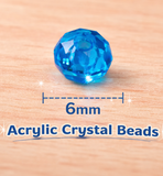Acrylic Crystal Beads  DIY Kit for Jewellery Making, Beading, Embroidery and Art and Crafts, Size 6mm