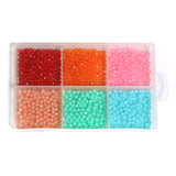600 Pcs, 4mm Acrylic Crystal Beads Opaque Color DIY Kit