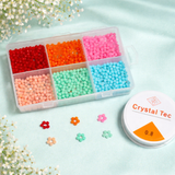 600 Pcs, 4mm Acrylic Crystal Beads Opaque Color DIY Kit