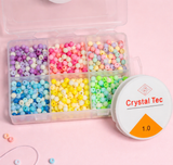 Acrylic Beads Mix Color DIY Kit With 10 Mtrs Elastic Thread