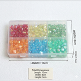 300 Pcs, 8mm Heart Acrylic Spacer Beads Multicolor DIY Kit With 10 Mtrs Elastic Thread DIY Jewelry Bracelet Earring Necklace Craft Making