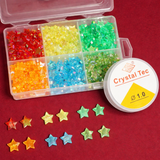 300 Pcs, 10mm Star Acrylic Spacer Beads Multicolor DIY Kit With 10 Mtrs Elastic Thread DIY Jewelry Bracelet Earring Necklace Craft Making