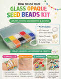10 Colors, Size 11/0 Glass Opaque Seed Beads Kit