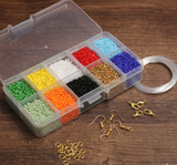 10 Colors, Size 11/0 Glass Opaque Seed Beads Kit