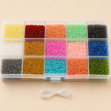 Beadsnfashion glass seed beads For Jewellery Making, Embroidery & Crafts DIY Kit, size 11/0, Pack Of 15 Colours