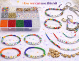 Alphabets Beads, Friends Beads, Seed Beads and Wooden Beads DIY Kit