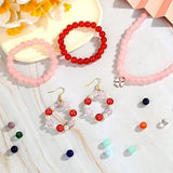 500 Pcs, 6mm Glass beads Trans With Metal Findings, Elastic and Nylon Thread for Jewellery Making DIY Kit