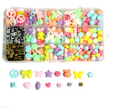 Mixed Color Acrylic Beads, Findings, Nylon and Elastic Cord For DIY Jewellery Making Kits