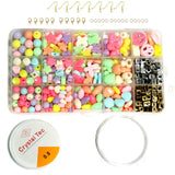 Mixed Color Acrylic Beads, Findings, Nylon and Elastic Cord For DIY Jewellery Making Kits