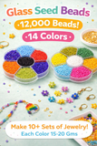 Glass Seed Beads For Jewellery Making, Embroidery & Crafts DIY Kit