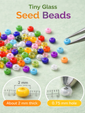 Glass Seed Beads For Jewellery Making, Embroidery & Crafts DIY Kit