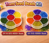 14 Colors Trans Seed Beads Kit, Size 8/0 and 11/0