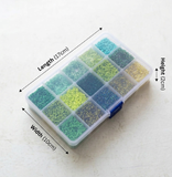 Jewellery Making DIY Seed Beads Combination Of Green & Yellow Kit[15 Colors]