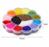 15 Color, 11/0 Neon & Opaque Glass Seed Beads Kit