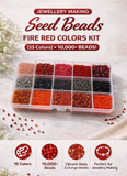 Jewellery Making Seed Beads Fire Red Colors Kit[15 Colors]
