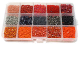 Jewellery Making Seed Beads Fire Red Colors Kit[15 Colors]