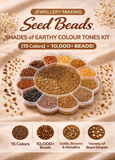 Jewellery Making Seed Beads Shades Of Earthy Color Tones Kit[15 Colors]