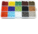 Jewellery Making Opaque & Metallic Seed Beads Kit [15 Colors]