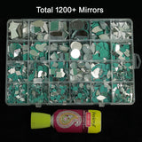 1200 Pcs, Glass Mirror For Craft Work and DIY Lippan Art / Mandala Art With Fabric Glue