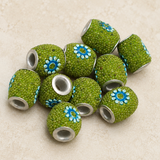 10 Pcs. Lac Tyre Beads Peridot 12mm