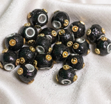 20 Pcs. Lac RONDELLE Beads Black
