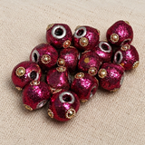 20 Pcs. Lac RONDELLE Beads Magenta 12mm