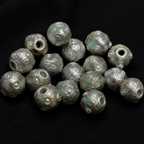 20 Pcs. Lac RONDELLE Beads Silver