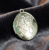 1 Inch Brass Locket Oval Silver Pendants