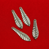 40 Pcs 22x6mm Brass Leaf Charms