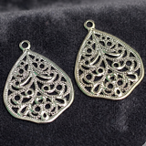 10 Pcs, 1.25 inch Brass Leaf Earrings Components