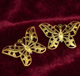 10 Pcs 2 inch Brass Butterfly Earrings Components
