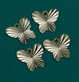 40 Pcs 10x10mm Brass Butterfly Charms
