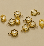 Flower Pearl Charms Size 10x8mm