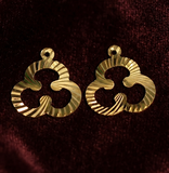 40 Pcs 15mm Brass Desi Flower Charms