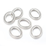 Alloy Linking Rings Oval Antique Silver 33x27mm