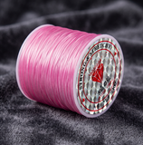 1 Pc, 40 Mtr, 0.5mm Colored Flat Elastic Thread